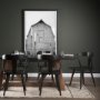 14180 - Grey & White Barn Ii by Mercana Studio Hand Embellished Textured Framed Photo Art Print Matted under