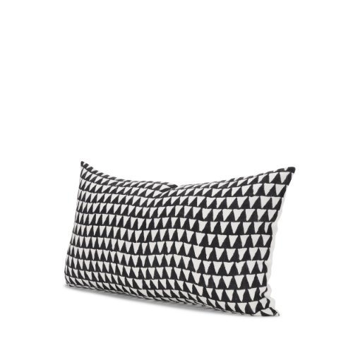 70310 - Jolie Cream w/ Black Print Linen Lumbar Pillow Cover