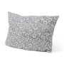 70318 - Jayne 14x26 Cream w/ Indigo Print Linen Lumbar Pillow Cover