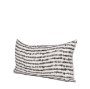 70322 - Jenna 14x26 Cream/Black Print Linen Lumbar Decorative Pillow Cover