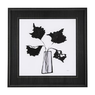 Organic Line Drawing II by Mercana Studio Hand Embellished Framed Art Print Matted under Glass
