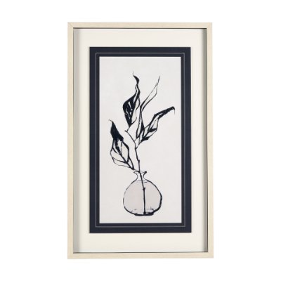 14676 - Sapphire Vase I by Mercana Studio a Hand Embellished Textured Framed Art Print Matted under Glass