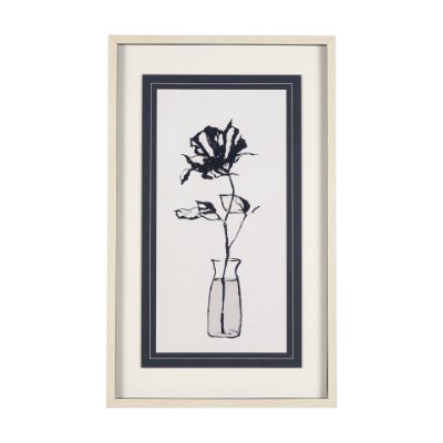 14677 - Sapphire Vase II by Mercana Studio a Hand Embellished Textured Framed Art Print Matted under Glass