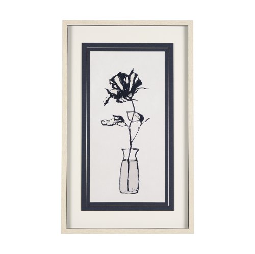 14677 - Sapphire Vase II by Mercana Studio a Hand Embellished Textured Framed Art Print Matted under Glass