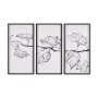 14678 - Begonia Vine (Left) by Mercana Studio Hand Embellished Textured Framed Art Print Matted under Glass