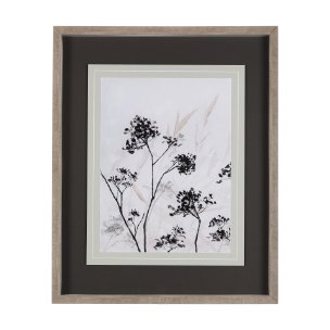 Meadow L by Mercana Studio a Hand Embellished Textured Framed Art Print Matted under Glass