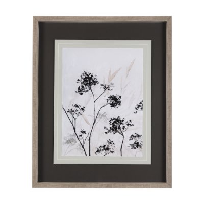 14683 - Meadow L by Mercana Studio a Hand Embellished Textured Framed Art Print Matted under Glass