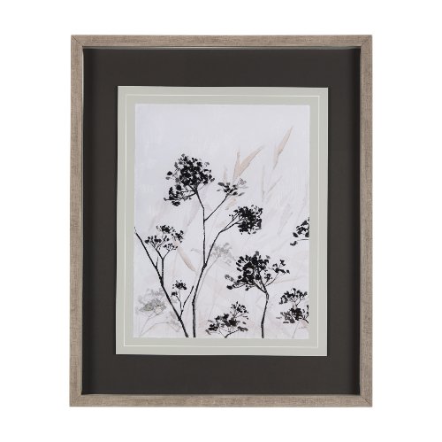 14683 - Meadow L by Mercana Studio a Hand Embellished Textured Framed Art Print Matted under Glass