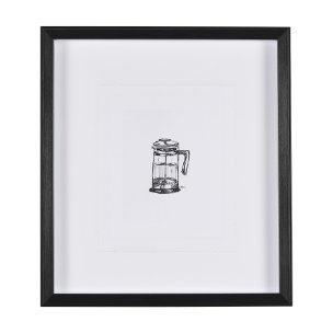 French Press by Simeng a Framed Art Print Matted under Glass