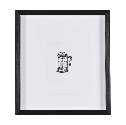 14685 - French Press by Simeng a Framed Art Print Matted under Glass