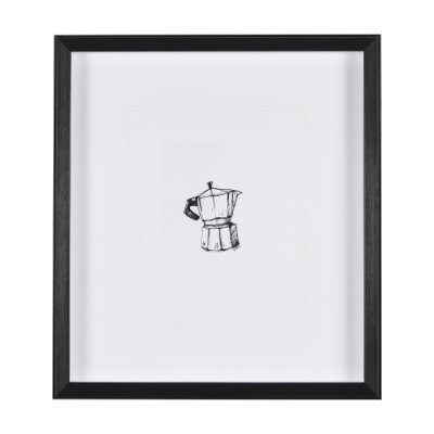 14686 - Stove Top Espresso Maker by Simeng a Framed Art Print Matted under Glass