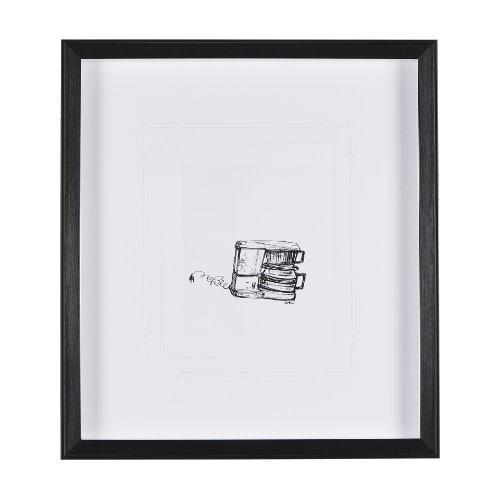 14687 - Drip Coffee Maker by Simeng a Framed Art Print Matted under Glass