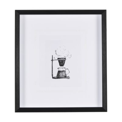 14688 - Pour Over  by Simeng a Framed Art Print Matted under Glass