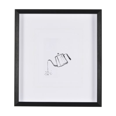 14689 - Gooseneck Kettle by Simeng a Framed Art Print Matted under Glass