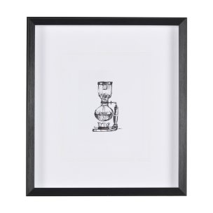 Siphon Coffee Maker by Simeng a Framed Art Print Matted under Glass