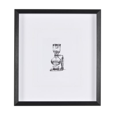 14690 - Siphon Coffee Maker by Simeng a Framed Art Print Matted under Glass