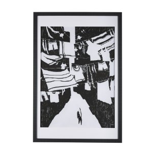 National Laundry Day by Mercana Studio Hand Embellished Textured Framed Art Print Matted under Glass