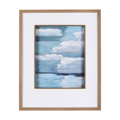 14697 - Cloud Bay II by Mercana Studio a Hand Embellished Textured Framed Art Print Matted under Glass
