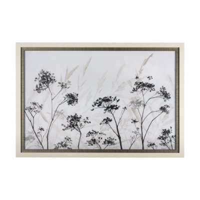 14700 - Meadow by Mercana Studio a Hand Embellished Textured Framed Art Print Matted under Glass