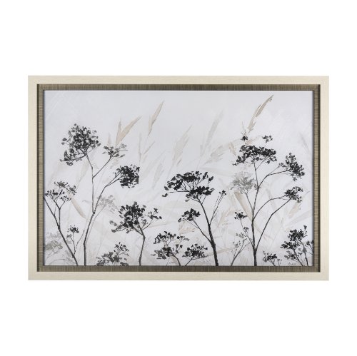 14700 - Meadow by Mercana Studio a Hand Embellished Textured Framed Art Print Matted under Glass
