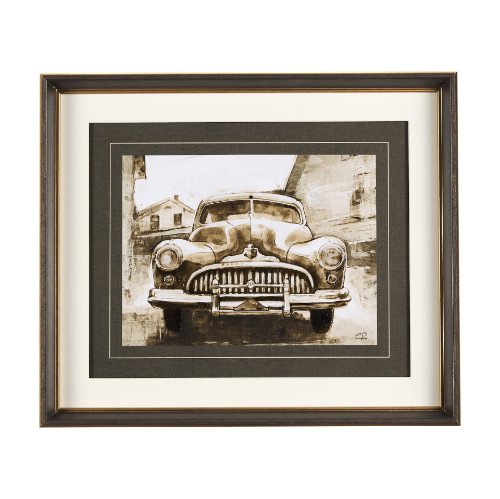 14707 - Vintage Car Picture III by Mercana Studio Hand Embellished Framed Art Print Matted under Glass