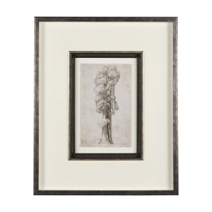 Westcoast Tree Drawing I by Mercana Studio Hand Embellished Framed Art Print Matted under Glass