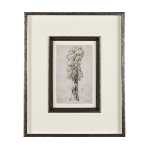 14715 - Westcoast Tree Drawing I by Mercana Studio Hand Embellished Framed Art Print Matted under Glass