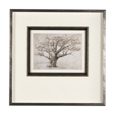 14717 - Secret Life of Tree by Mercana Studio Hand Embellished Textured Framed Art Print Matted under Glass