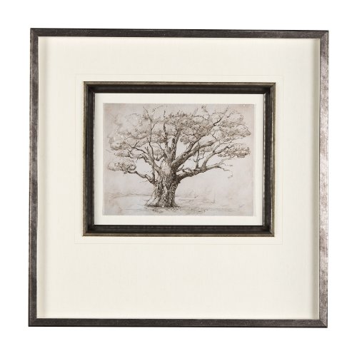 14717 - Secret Life of Tree by Mercana Studio Hand Embellished Textured Framed Art Print Matted under Glass