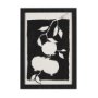 14735 - Pomegranate Branch Silhouette by Mercana Studio a Hand Embellished Textured Framed Art Print