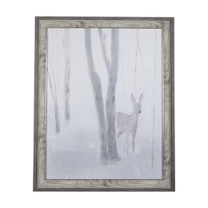 A Winter Day in Forest I by Mercana Studio Hand Embellished Framed Art Print Matted under Glass
