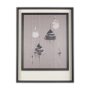 14748 - Rain of Feather Warm Gray by Mercana Studio Hand Embellished Framed Art Print Matted under Glass