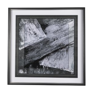 Black Composition I by Mercana Studio Hand Embellished Textured Framed Art Print Matted under Glass