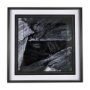 14752 - Black Composition II by Mercana Studio Hand Embellished Textured Framed Art Print Matted under Glass