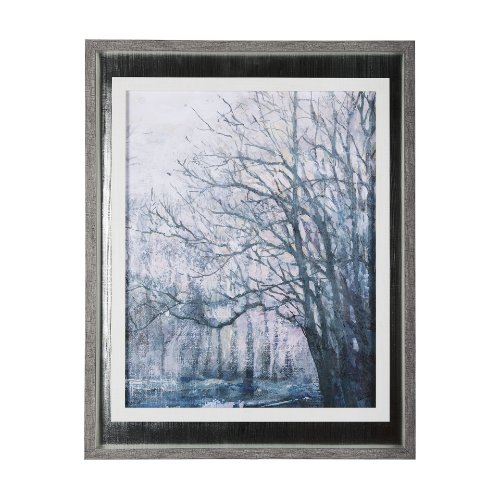 14754 - A Fresh Winter Morning II by Mercana Studio Hand Embellished Framed Art Print Matted under Glass