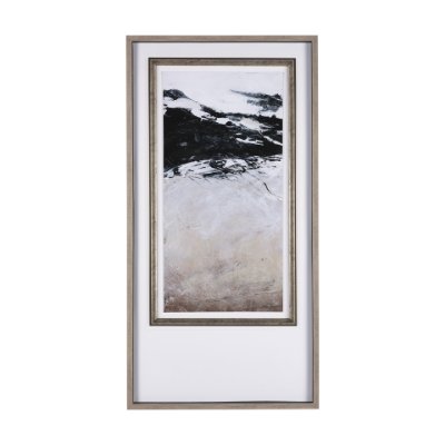 14767 - Black Strokes I by Mercana Studio a Hand Embellished Textured Framed Art Print Matted under Glass