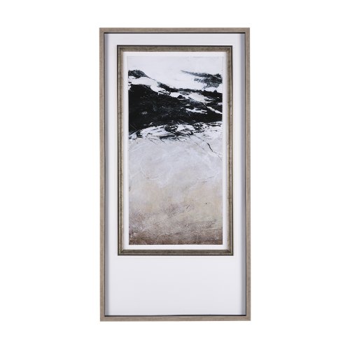 14767 - Black Strokes I by Mercana Studio a Hand Embellished Textured Framed Art Print Matted under Glass