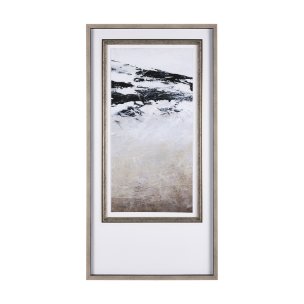 Black Strokes II by Mercana Studio a Hand Embellished Textured Framed Art Print Matted under Glass