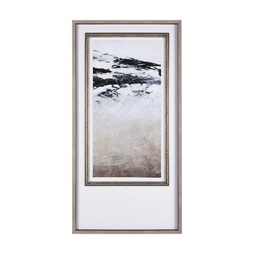 14768 - Black Strokes II by Mercana Studio a Hand Embellished Textured Framed Art Print Matted under Glass