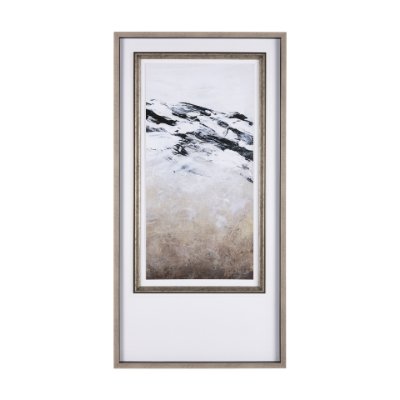 14769 - Black Strokes III by Mercana Studio a Hand Embellished Textured Framed Art Print Matted under Glass