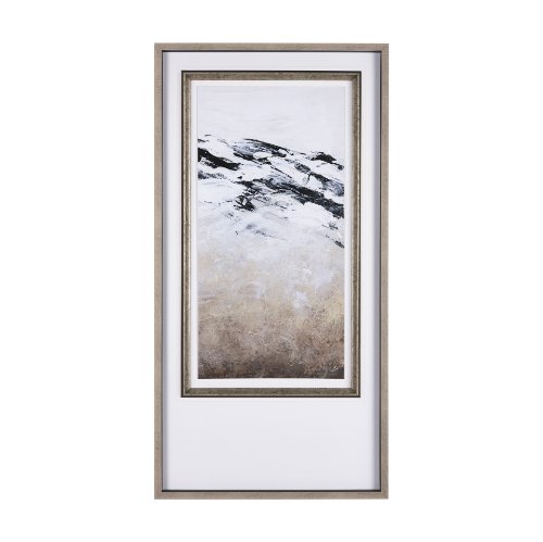 14769 - Black Strokes III by Mercana Studio a Hand Embellished Textured Framed Art Print Matted under Glass