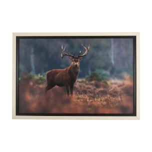 Glorious Stag by Mercana Studio a Hand Embellished Textured Framed Photo Art Print Matted under Glas