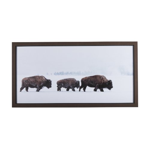 14778 - Frozen Trek by Mercana Studio a Hand Embellished Textured Framed Photo Art Print Matted under Glass