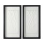 14789 - White Vines II (SET OF 2) by Studio M a handmade Original Framed 3D Textured Artwork under Glass