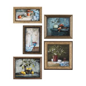 Still Life with Tangerine by Mercana Studio a Hand Embellished Textured Framed Art Print