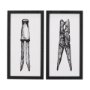 14791 - Vintage Cloth Peg I by Mercana Studio a Hand Embellished Textured Framed Art Print