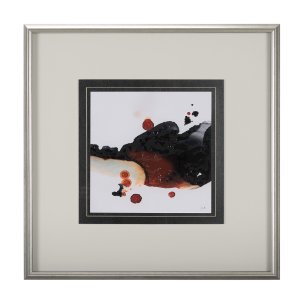 Shimmering Night I by Mercana Studio a Hand Embellished Textured Framed Art Print Matted under Glass