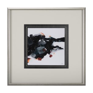Shimmering Night III by Mercana Studio Hand Embellished Textured Framed Art Print Matted under Glass