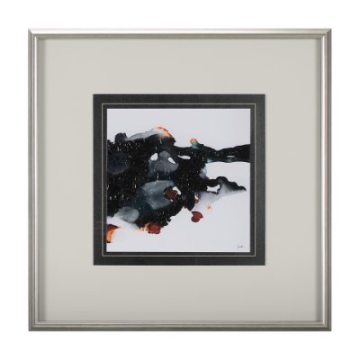 14794 - Shimmering Night III by Mercana Studio Hand Embellished Textured Framed Art Print Matted under Glass