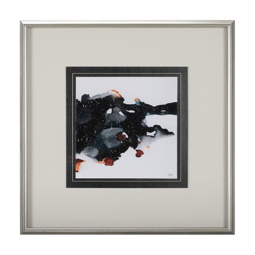 14794 - Shimmering Night III by Mercana Studio Hand Embellished Textured Framed Art Print Matted under Glass